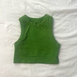 Aerie Green Sleeveless Crop Top